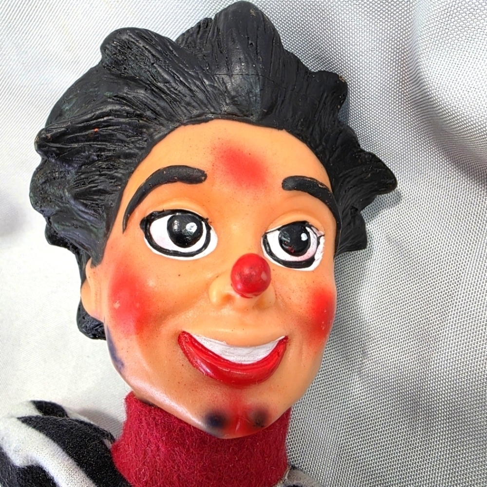 Vintage Cone Puppet Marionette Burglar Pop Up Cardboard Vinyl
